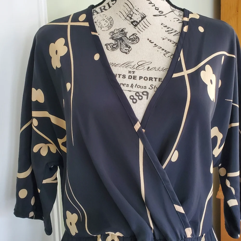 Vintage Robert Janan 100% Silk Saks Fifth Avenue Cocktail Dress - Picture 3 of 15